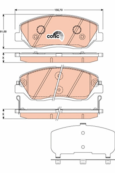 TRW Set of brake pads, disc brake GDB3418