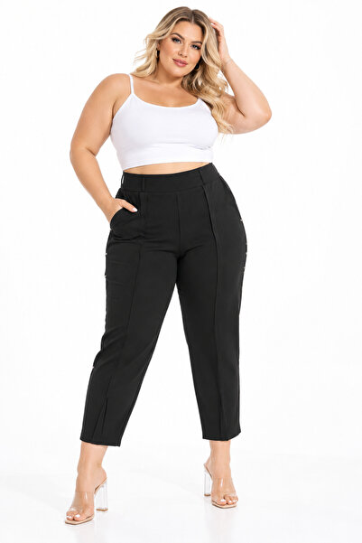 ZANESSİ FASHION Plus Size High Waist Mom Women's Pants