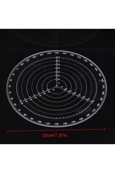 Choice A 20CM/7.87IN Clear Plastic round Center Lathe Work Compass Circle Gau...