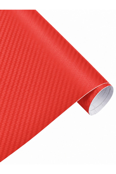 AUTOFOLYO 3d Karbon Fiber Folyo Kırmızı 127 Cm X 1 Metre Kaplama Folyosu