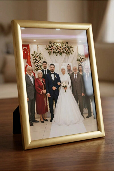 Wooden Factory 21x30 cm Bir Adet Gold Altın Renk Dekoratif Çerçeve – Duvar İç...