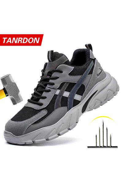TANRDON 39 safety shoes Safety Shoes Men New Steel Toe Men's Work Shoes Punct...