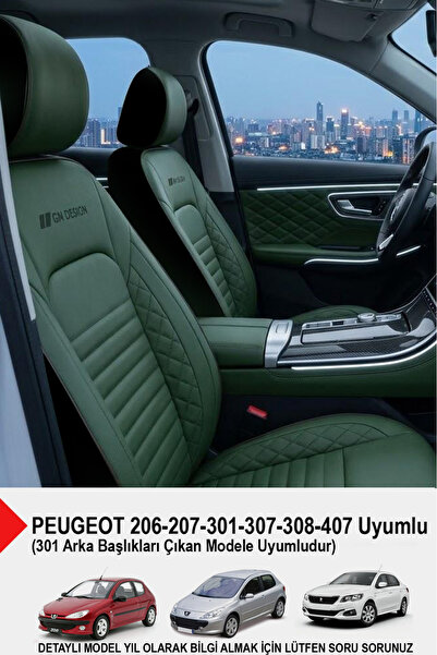 GM-DESIGN İstanbul Serisi Deri Oto Koltuk Kılıfı (PEUGEOT 206-207-208-306-307...