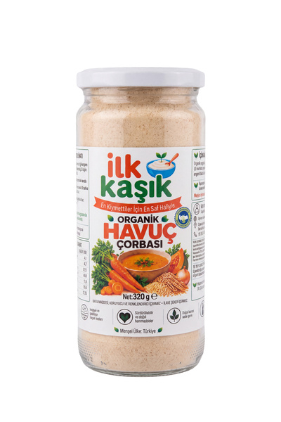 İlk Kaşık Organik Havuç Çorbası Karışımı 320 g | Sebzeli, Tam Buğday ve İrmikli