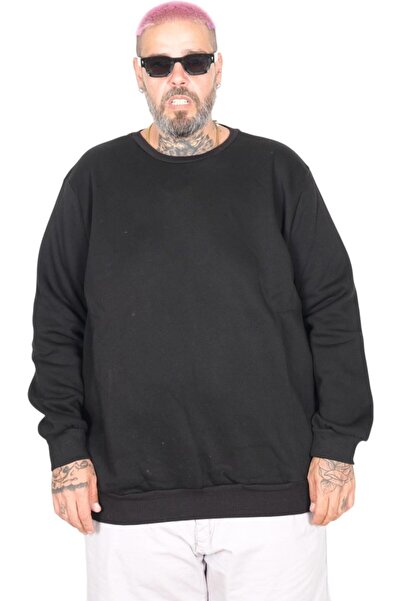 ModeXL Mode XL Men's Sweatshirt Crew Neck Basic 20131 Black