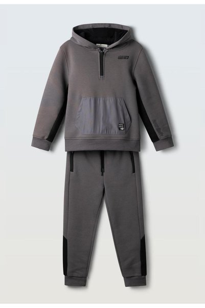 hashtag Σετ φόρμας αγόρι 267703 "Zippers" γκρι
