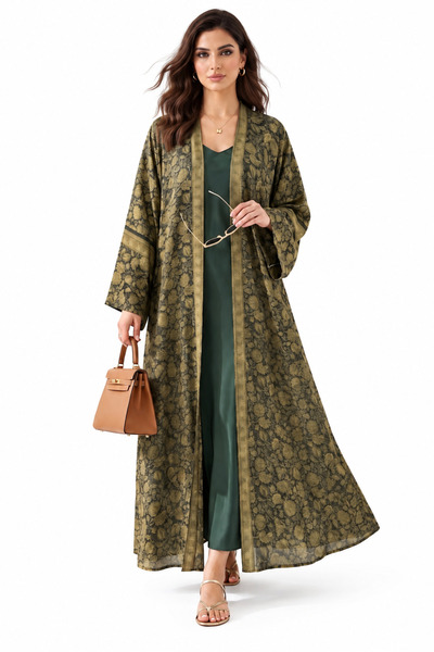 Azria Fashion عباءة مطبوعة بنقوش الفسيفساء