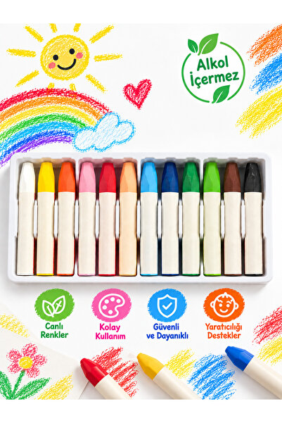 SmartFox 12’li Pastel Boya Kalemi Seti – Renkli Çizim