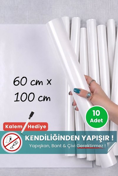 Pi Papers Akıllı Kağıt - 60x100 Cm Beyaz, 10 Adet Elektrostatik Özellikli, Be...