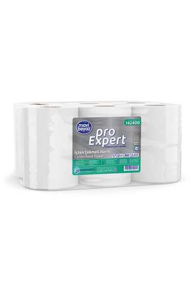 Mavi beyaz İçten Çekmeli Havlu Çift Katlı 3,5 Kg. 6 Rulo