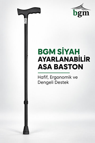 bgm Siyah Baston Ayarlanabilir Denge Bastonu