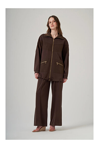 Nuss 1089 Pantolonlu Takım - kahve