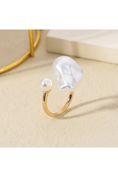 Choice ZF5134-1 resizable Bohemian Chic Adjustable Imitation Pearl Ring Minim...