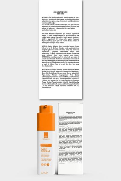 Naturagen Restorative Acne Face Cream 30 ml |   Anti-Acne |   Salicylic Acid, Arbutin, Niacinamide |   Mixed/Oily