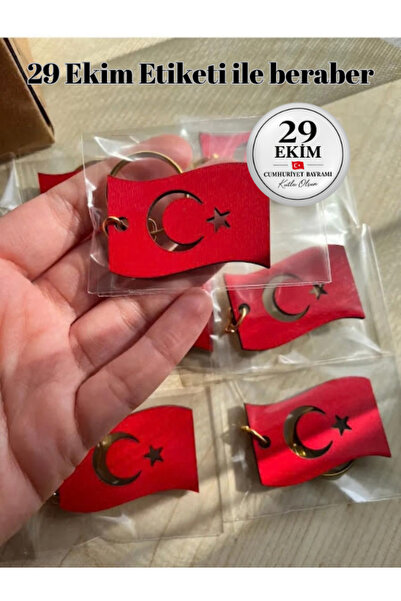 mercanmum 29 EKİM / 24 KASIM / 1 ADET BAYRAK ANAHTARLIK HEDİYESİ