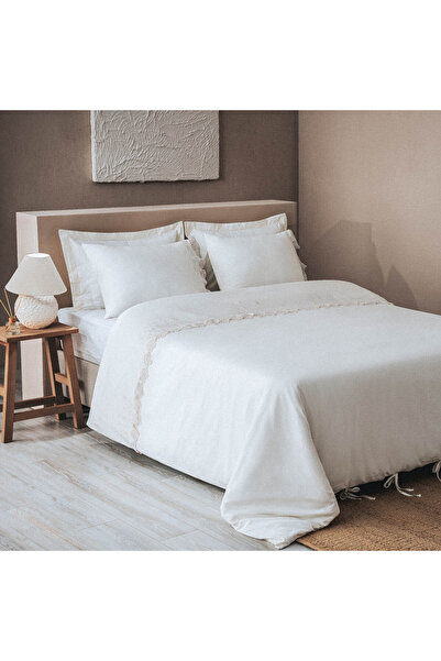 Ecocotton Organik Pamuk Güpürlü Çift Kişilik Nevresim Takımı - Amanda