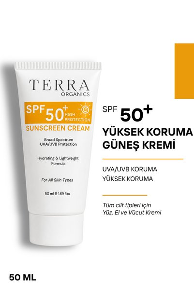 SPF 50, Yüksek Koruma, Nemlendirici, Güneş Kremi 50 ml