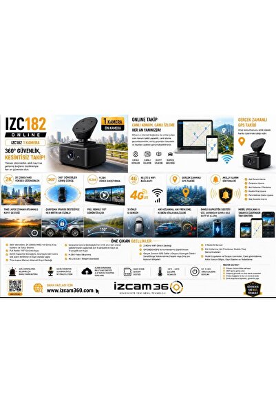 IZC182 Online Araç İçi Kamera