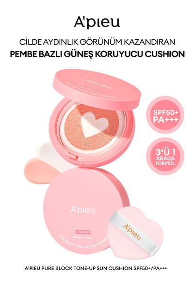 Missha Ton Eşitleyici Pembe Bazlı Güneş Koruyucu Cushion A'PIEU Pure Block To...
