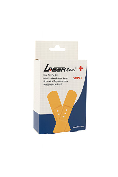 Lasertec First Aid Plasters 19 X 72 mm, Adhesive Wound Cover Plasters, 50 Pieces