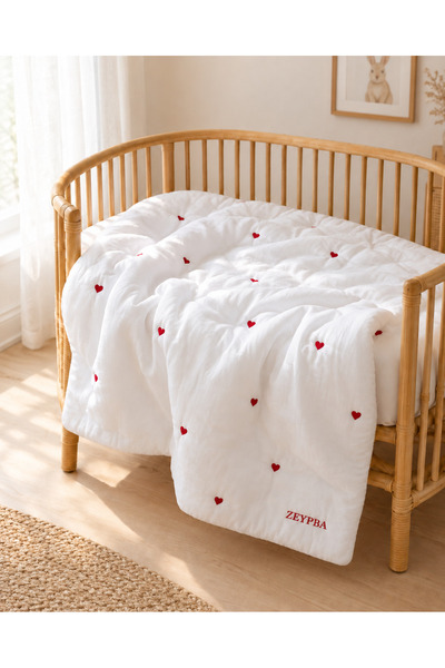 ZEYPBA Muslin Baby Quilt Muslin Quilt Embroidered