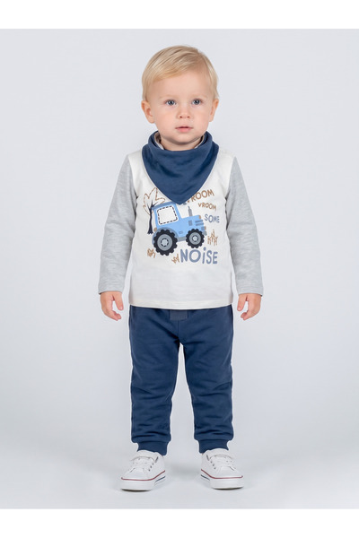 Kyron Boys' Comfortable and Cute Patterned Set - Top and Bottom Set - Suitabl...