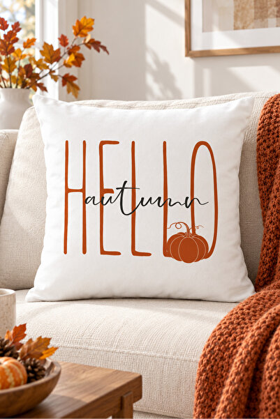 Evmila Autumn Patterned Throw Pillow Cover