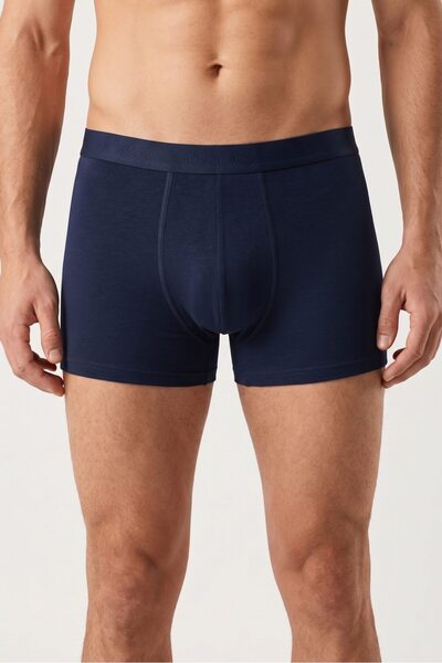 OBJE Erkek Lacivert Penye Modal Kısa Boxer