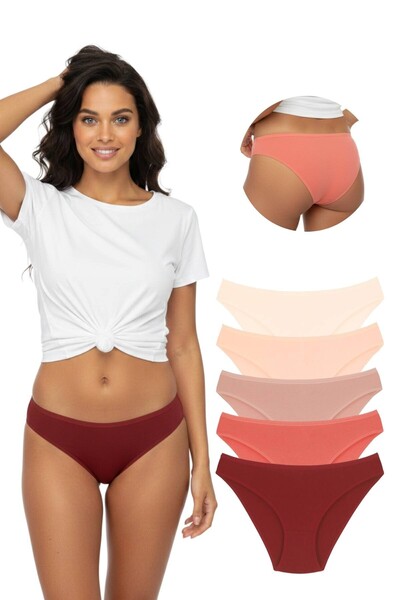 Newlilla 1001 Women's 5-Piece Daily Slip Panties V18