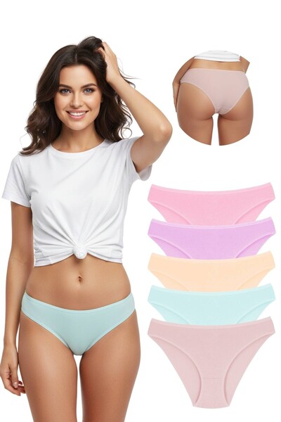 Newlilla 1001 Women's 5-Piece Daily Slip Panties V19