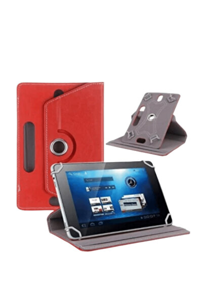 Fuchsia Vorcom Tablet Serisi Uyumlu Universal 10.1 Inç Pu Deri Standlı Tablet...