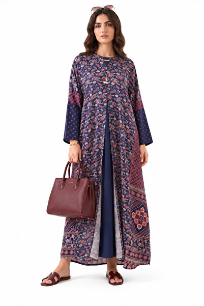 Azria Fashion عباءة مطبوعة بنقوش الفسيفساء