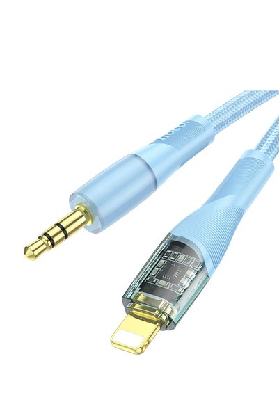 hoco. Upa25 1m Plug and Play Lightning to Aux Cable - Blue