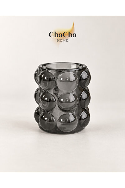 YNSK Luxury |   Bubble Glass Cup & Candle Holder & Brush & Tip Pen Holder