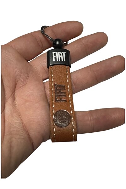 STİLİX GARAGE Μπρελόκ Fiat με γράμματα και λογότυπο (ΚΑΦΕ) ΘΕΡΜΟ ΔΕΡΜΑΤΙΝΟ