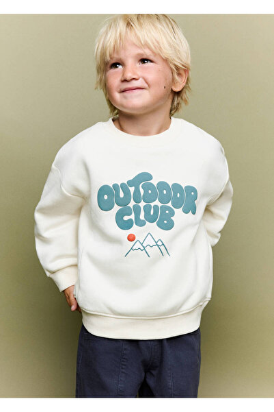 MANGO Baby Desenli pamuklu sweatshirt