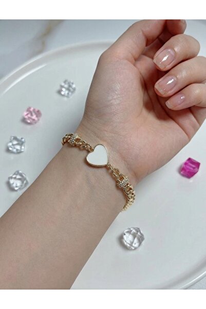 shop سوار مينا على شكل قلب أبيض