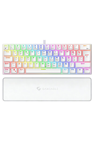 gameagle Helios Mini RGB Aydınlatmalı Q Red Switch Bilek Destekli Oyuncu Klav...