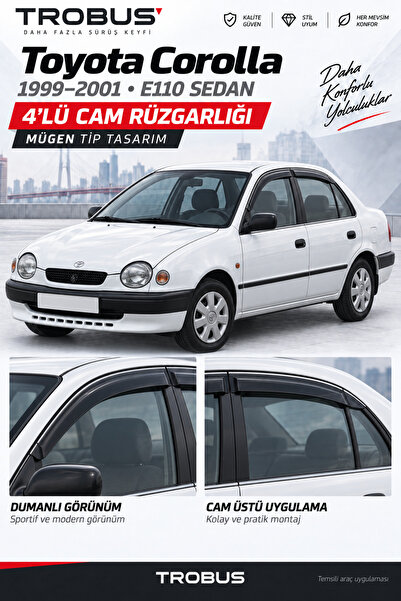 TROBUS Premium Toyota Corolla Terra (Kurbağa Kasa) (1999-2001) Uyumlu Cam Rüz...