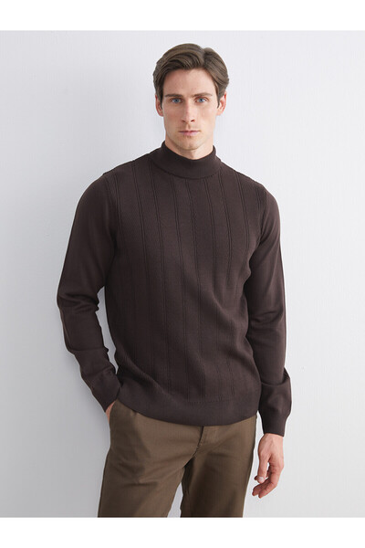 LC Waikiki Nevavm with Difference Southblue Brown Knitwear Flat Fisherman / H...