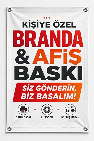 avrupa kutu Kişiye Özel Branda Afiş Baskı 100x150 Cm Branda - Afiş- SİZ TASAR...