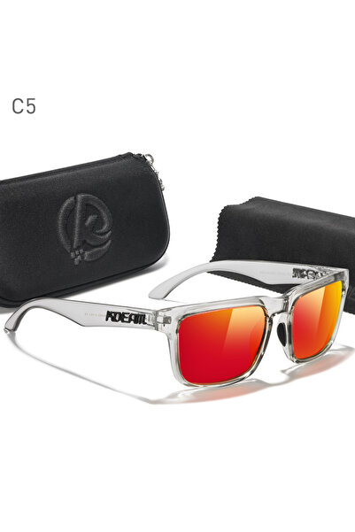 Choice L 154mm C5 mirrored red KDEAM Oversized Sunglasses Polarized Photochro...
