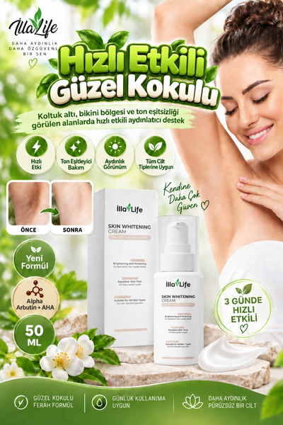 İlla Life Hızlı Etkili Kararma Karşıtı Cilt Beyazlatıcı Aydınlatıcı Ton Eşitl...