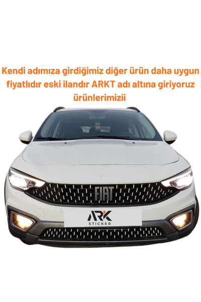 Fiat Egea Cross Ön Panjur Sticker Set Krom Şablonlu
