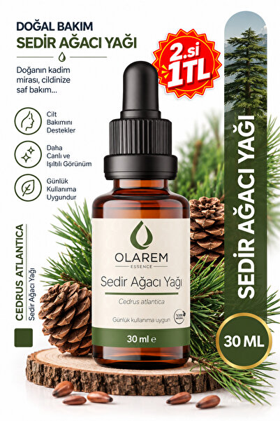 olarem essence Sedir Ağacı Yağı (Cedrus atlantica) Uçucu Yağ 30 ml Damlalıklı...