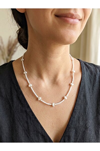 REN Sand Beaded Pearl Necklace