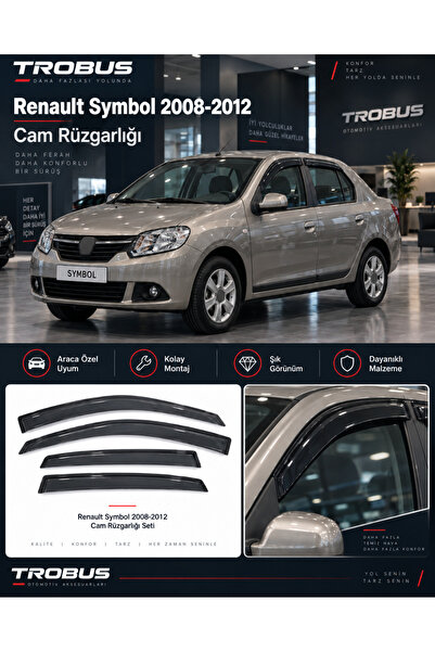 TROBUS Renault Symbol 2011 Cam Rüzgarlığı 4lü Takım