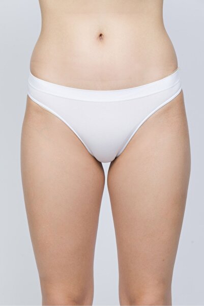 OBJE Kadın Beyaz Seamless Slip