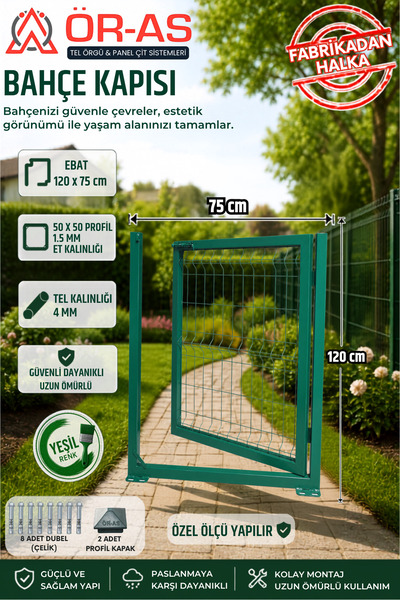 ÖR-AS TEL ÖRGÜ & PANEL ÇİT SİSTEMLERİ Yeşil Tel Çit Kapı - Panel Çit Tel Kapı...