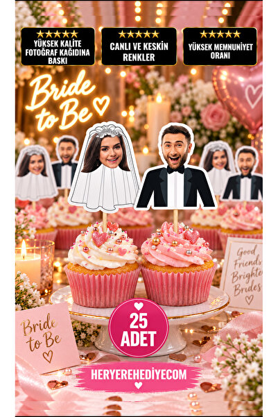 heryerehediye Bekarlığa veda partisi - bride to be - Kürdan Süsü 25 Adet